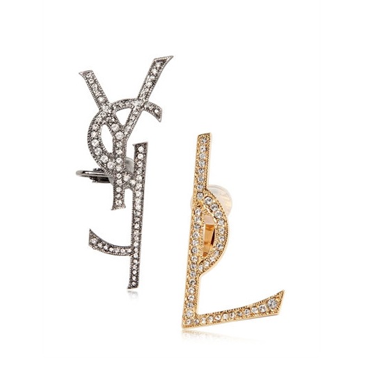 saint laurent logo,Balenciaga logo 9折!saint laurent "ysl"logo分解 耳钉 $490.5(约3519元)
