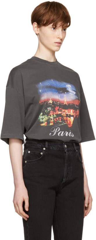 balenciagagreyparistshirt巴黎夜景灰色t恤355约2571元