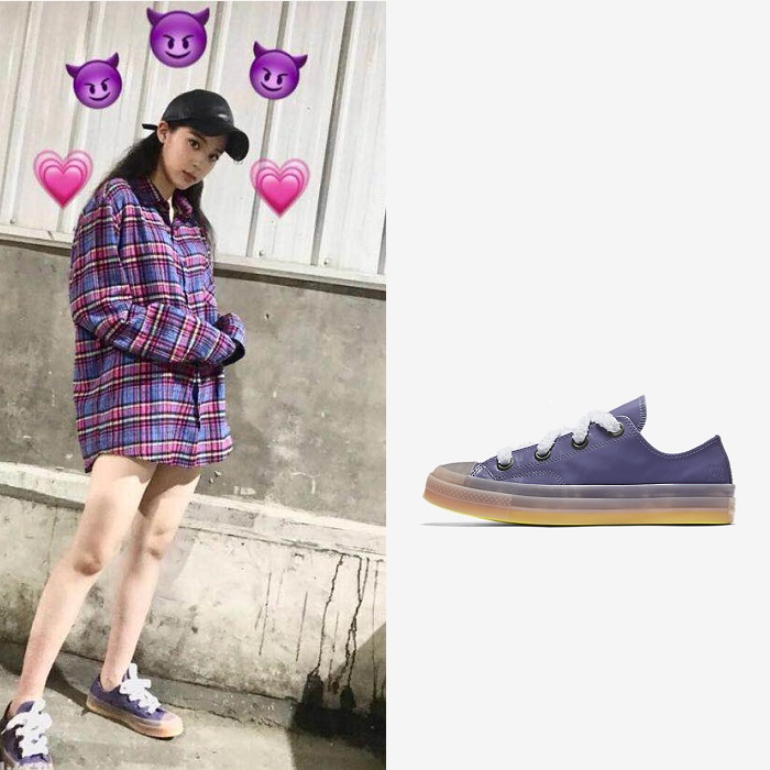 【欧阳娜娜同款】converse x jw anderson 合作款 紫色 低帮 帆布鞋