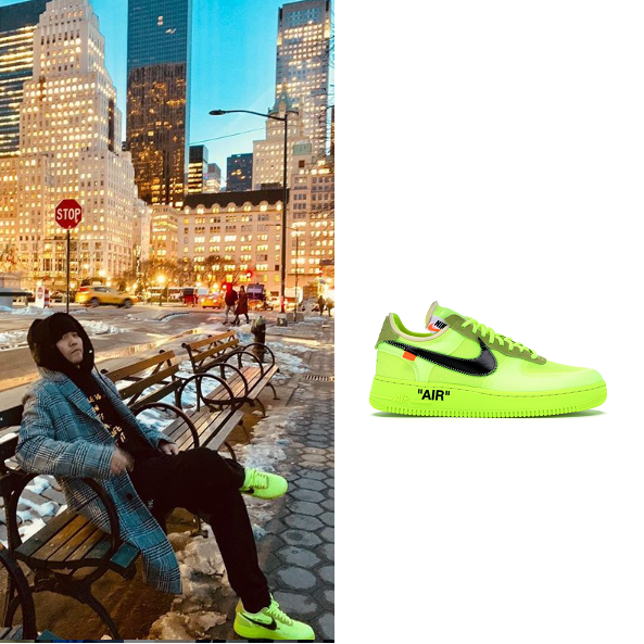 【周杰伦同款】nike x off-white air force 1 volt 荧光绿运动鞋