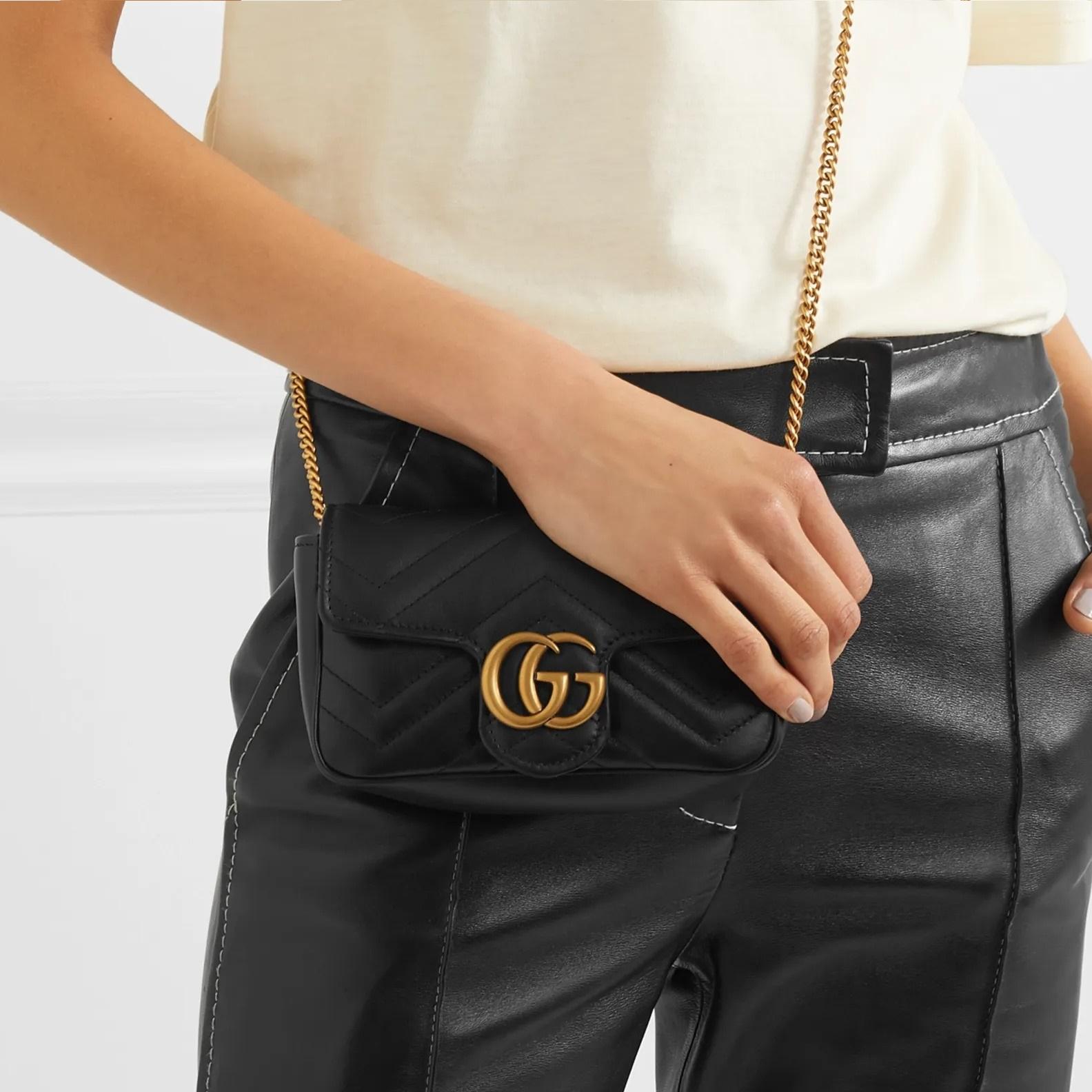 速抢逆向好价gucciggmarmont绗缝皮革超迷你单肩包好价625约5435元