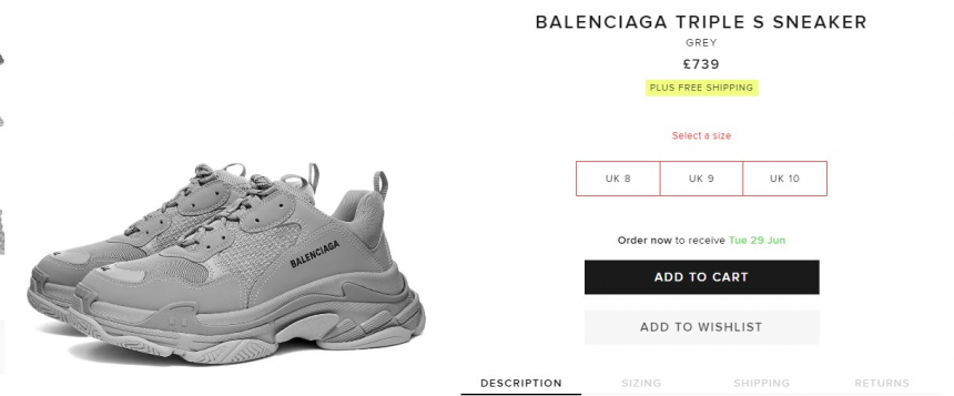 【时尚爆品】balenciaga 巴黎世家 灰色老爹鞋