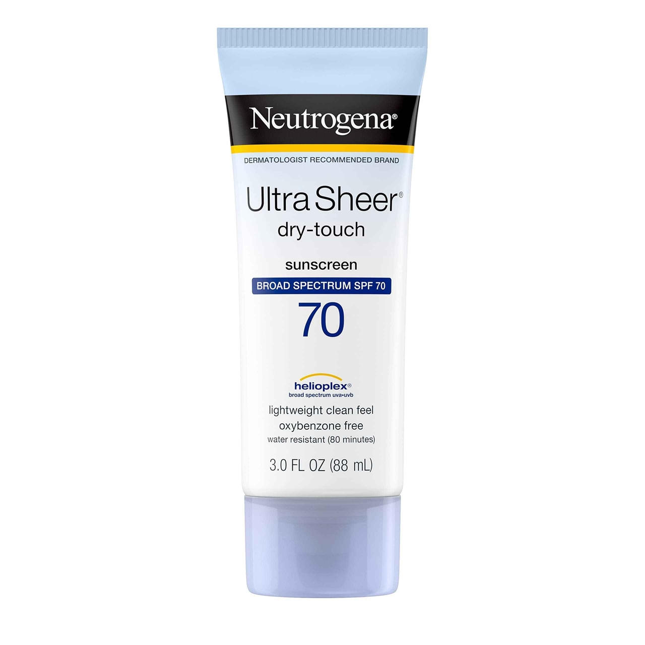 【含税直邮】Neutrogena 露得清 超透薄干爽防水不油腻防晒乳液 广谱 SPF70 88ml