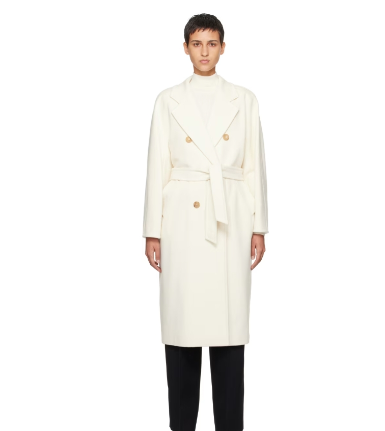 仅私促！Max Mara 白色101801大衣