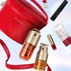 Clarins US：冬季大促！50ml双萃精华£61、兰花油套装£29