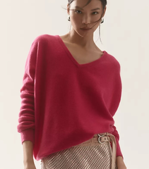 anthropologie Charley Cashmere 休闲 V 领毛衣