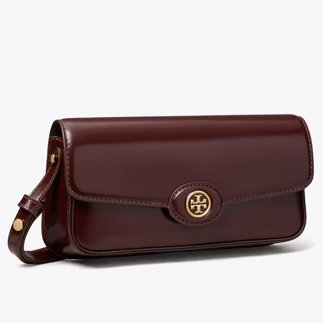 Tory burch 汤丽柏琦 ROBINSON 豆腐法棍包 酒红色