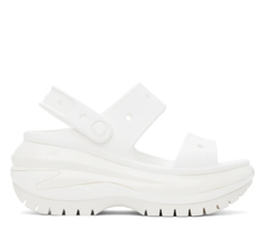 Crocs Mega Crush 白色凉鞋