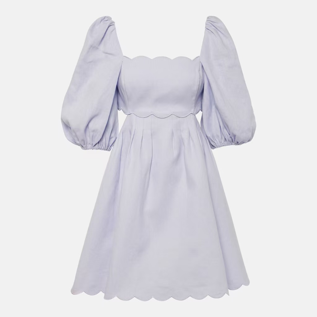 ZIMMERMANN Halliday 紫色亚麻连衣裙