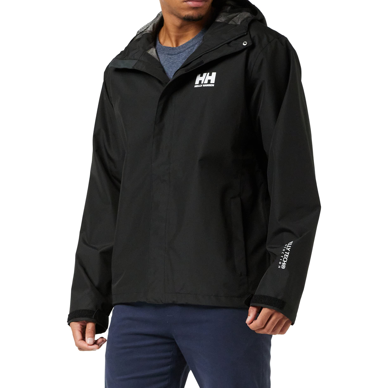 【含税直邮】Helly Hansen Seven J 防水防风透气雨衣 黑色