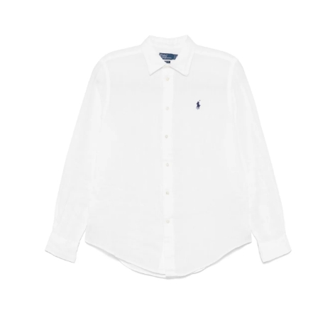 Polo Ralph Lauren 拉夫劳伦白色小马徽标亚麻衬衫