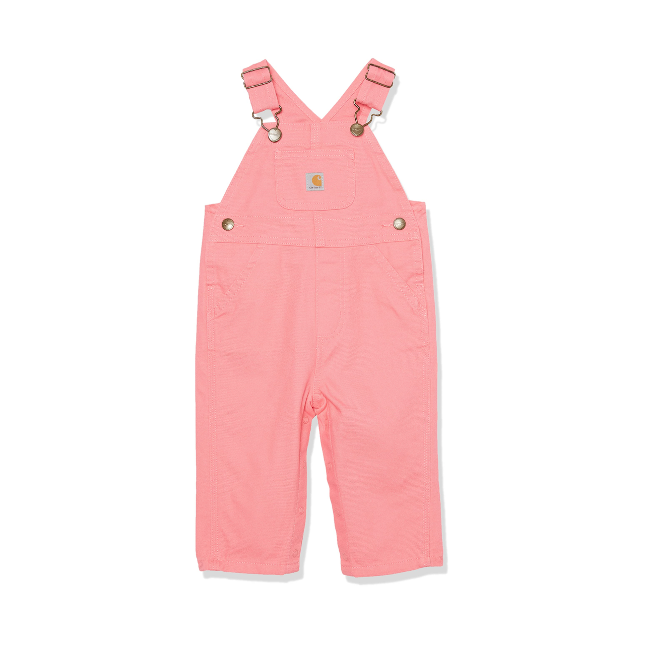 Carhartt 女童围兜背带裤 Carhartt 粉色柠檬水,3T