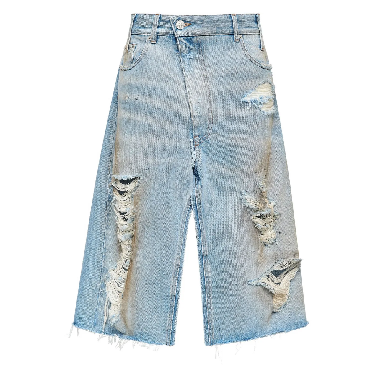 MM6 Maison Margiela 马吉拉撕裂效果牛仔半身裙