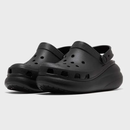 Crocs 卡骆驰 Crush Clog 黑色泡芙洞洞鞋