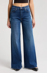 MOTHER Ditcher Roller Sneak 阔腿牛仔裤