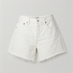 AGOLDE Parker Long 白色牛仔短裤