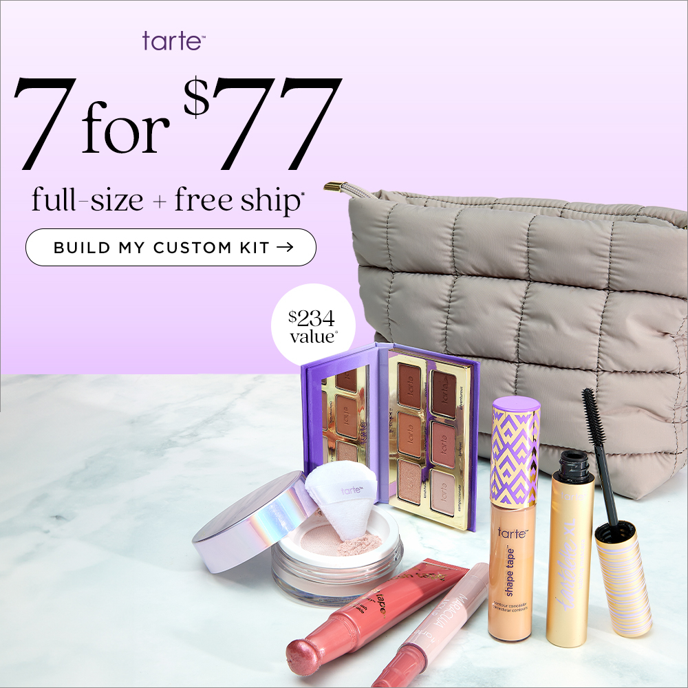 Tarte Cosmetics：彩妆大促 低至3.3折！$77入正装7件套