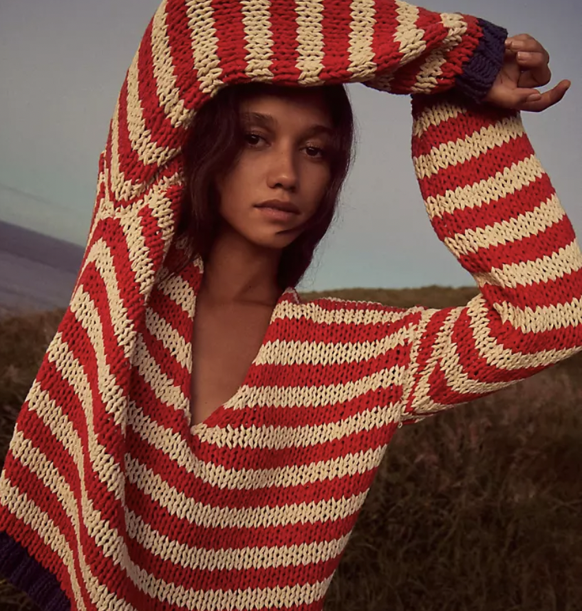 Free People 条纹毛衣