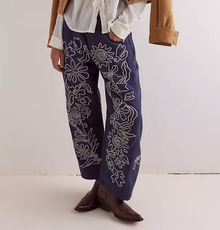 Free People 印花牛仔棒球帽