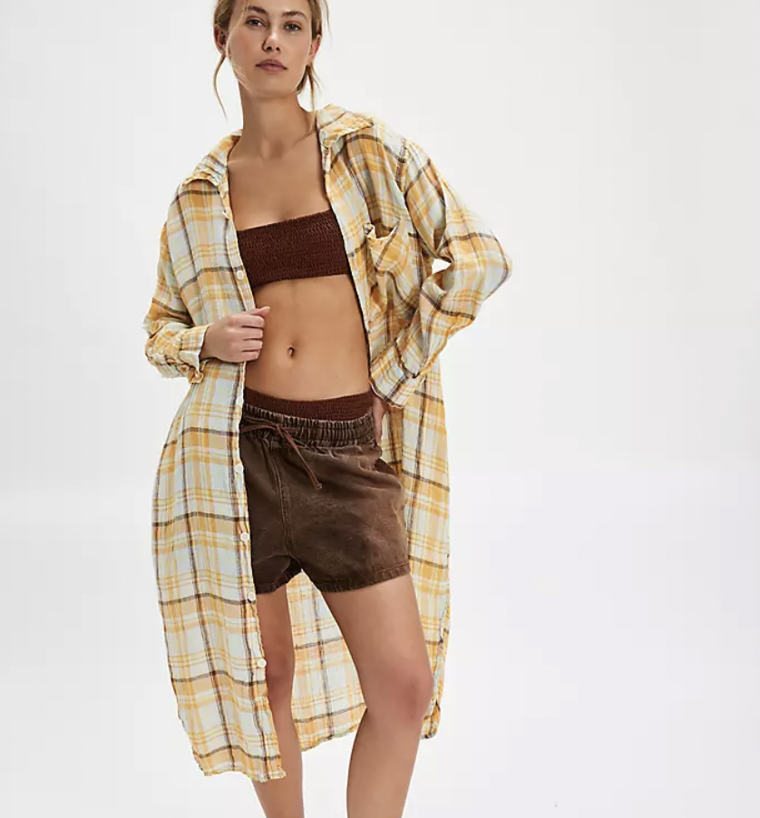 Free People 格纹衬衫