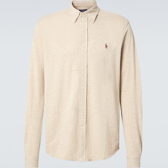 POLO RALPH LAUREN 拉夫劳伦米色棉质衬衫