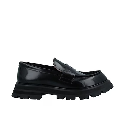 ALEXANDER MCQUEEN 麦昆黑色乐福鞋