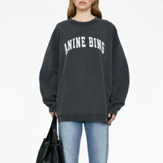 周雨彤同款！ANINE BING LOGO 印花卫衣