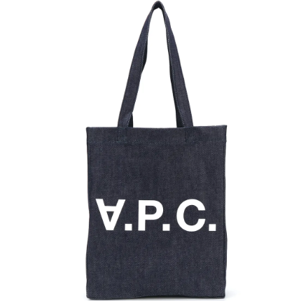 A.P.C. logo 牛仔托特包