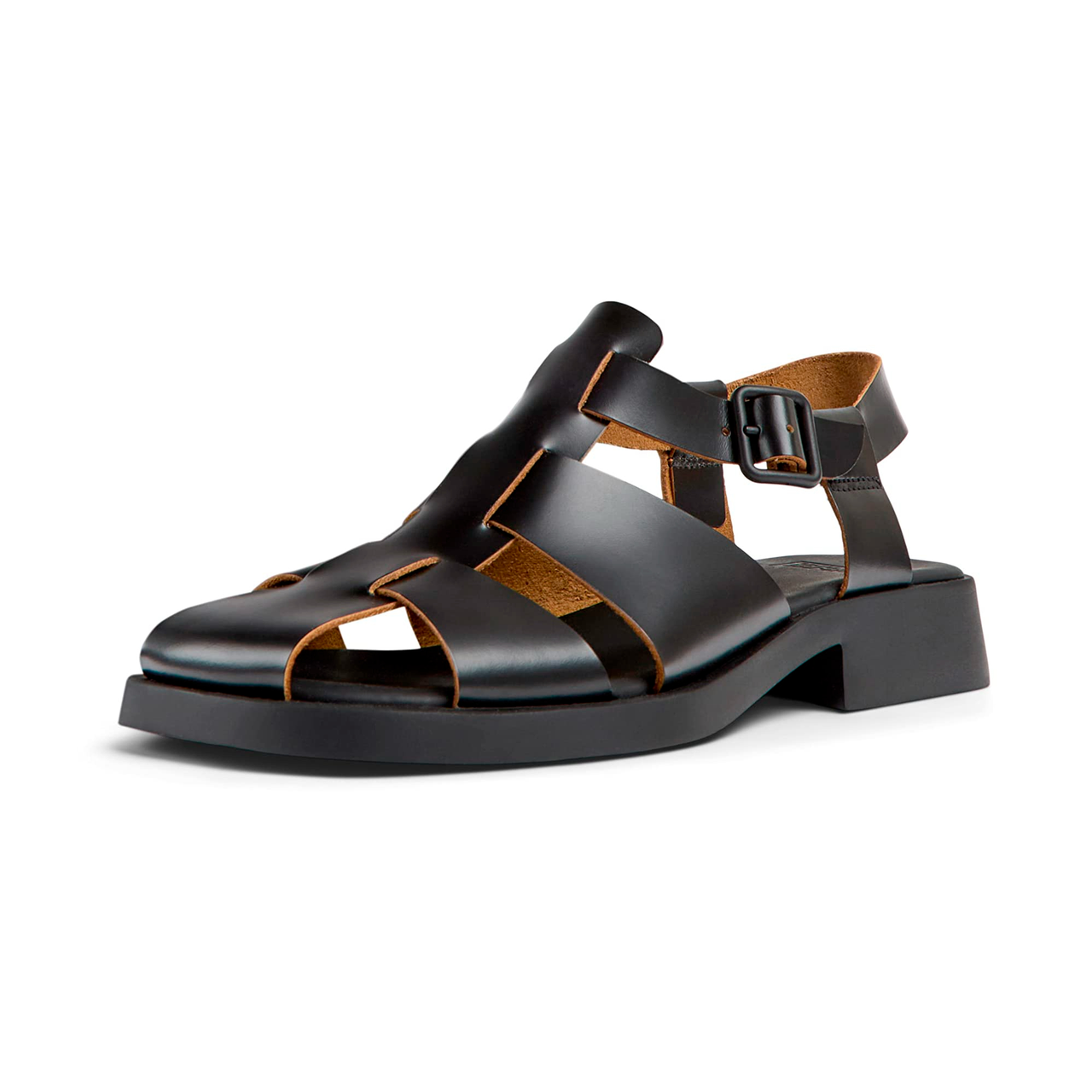 【含税直邮】Camper 女式 渔夫 平底凉鞋 渔夫 Black 尺码5