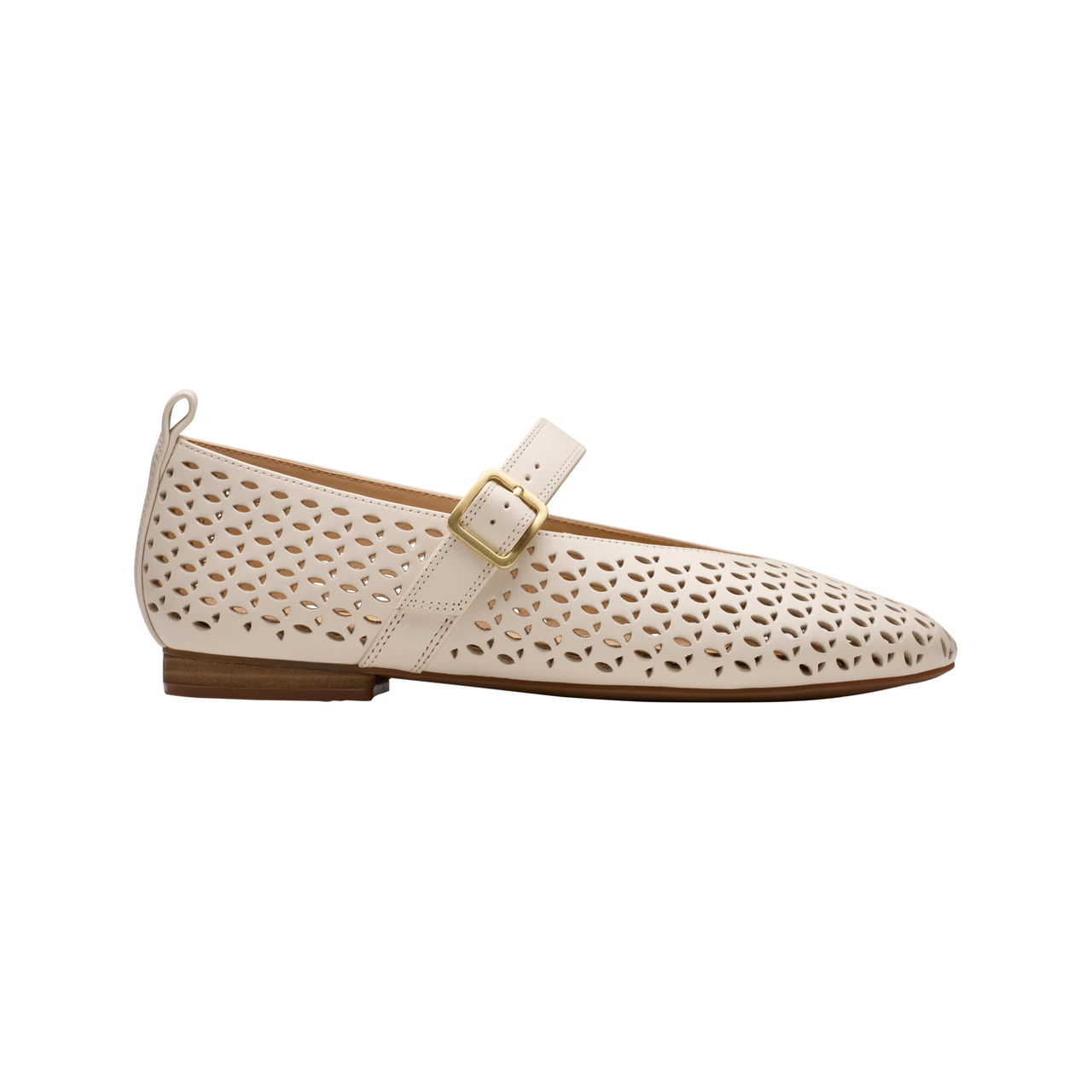 【含税直邮】Clarks 其乐 女式 Fawna Jane 芭蕾平底鞋, 奶油皮革
