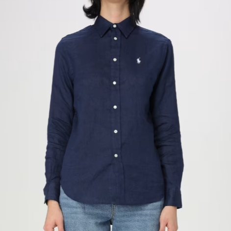 POLO RALPH LAUREN 拉夫劳伦深蓝色小马徽标衬衫