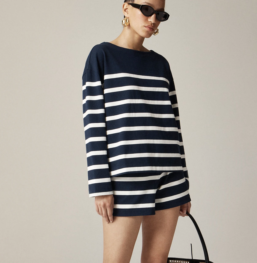 J.CREW 宽松版条纹上衣