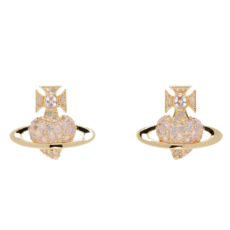 Vivienne Westwood 金色 & 粉色 Agnatha 耳钉