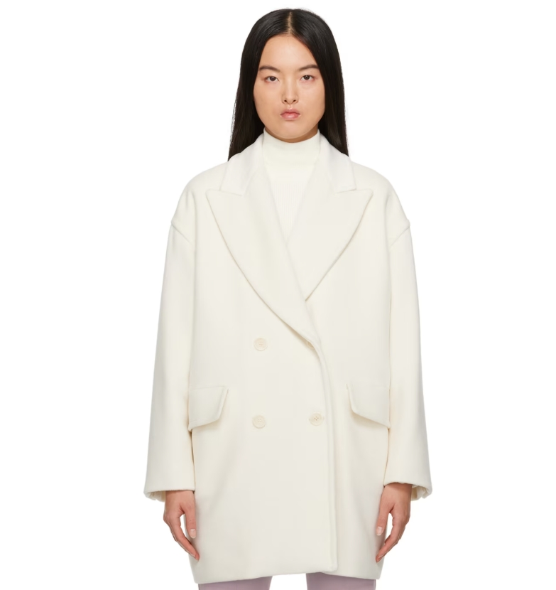 侯佩岑同款！Max Mara  White Meana 奶白大衣