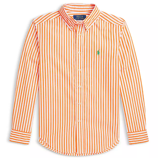 仅剩大童M码！Polo Ralph Lauren 拉夫劳伦条纹衬衫
