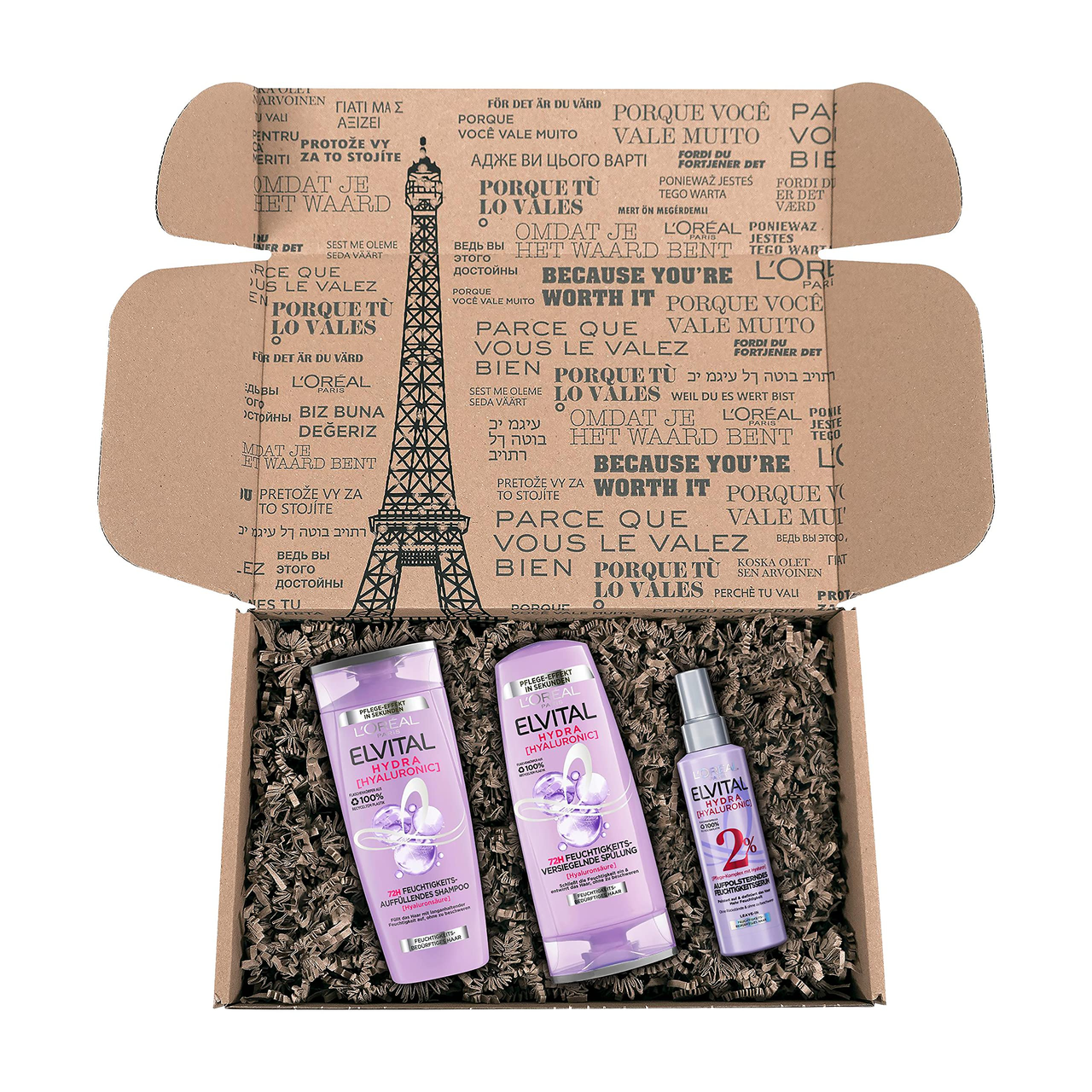 【含税直邮】L'Oreal Paris 巴黎欧莱雅 Elvital 保湿护理套装