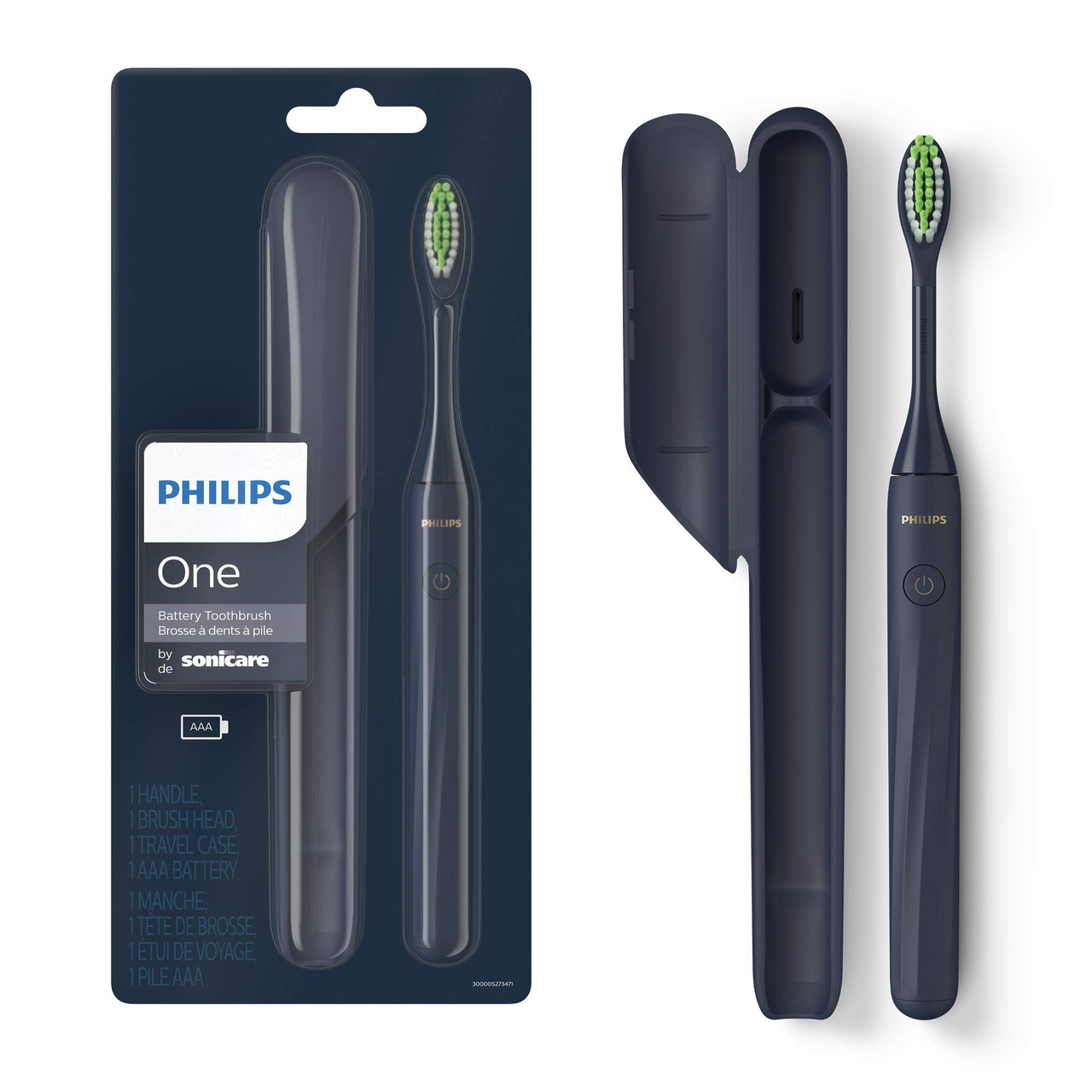 【含税直邮】Philips 飞利浦 声波电动牙刷 适合成人使用  可充电 轻便 黑色