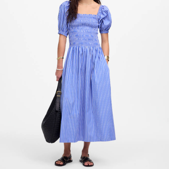 Madewell 蓝白条纹迷笛裙