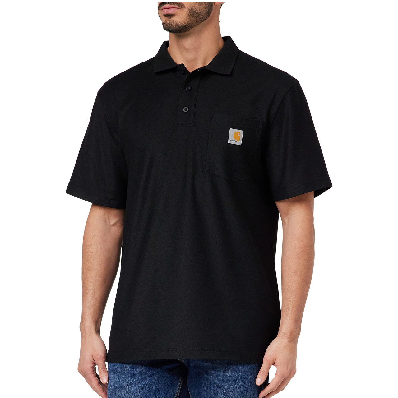 【含税直邮】Carhartt 宽松中等重量短袖口袋polo衫 K570 短袖