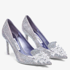吴千语同款！Jimmy Choo Crystal Slipper 85 水晶高跟鞋