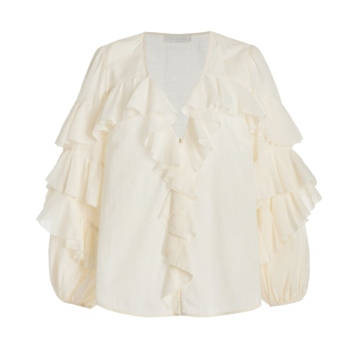 Zimmermann Acacia 荷叶边上衣