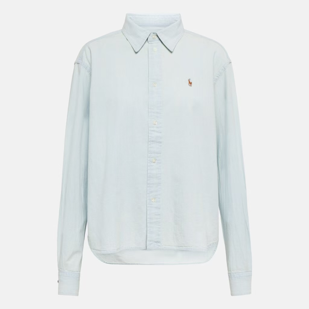 POLO RALPH LAUREN 拉夫劳伦白色牛仔蓝衬衫