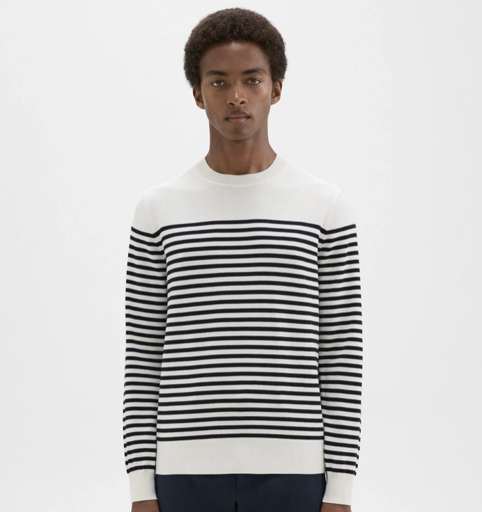 Theory 羊绒条纹毛衣