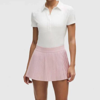 M码有货！Lululemon varsity 高腰网球裙 粉色
