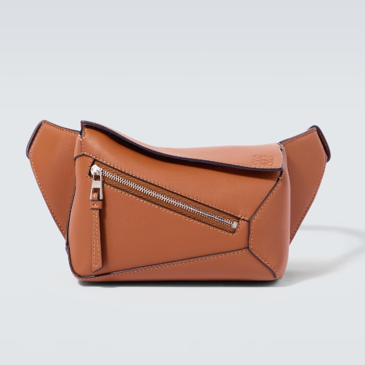 LOEWE 罗意威 Puzzle 棕色迷你皮革腰包