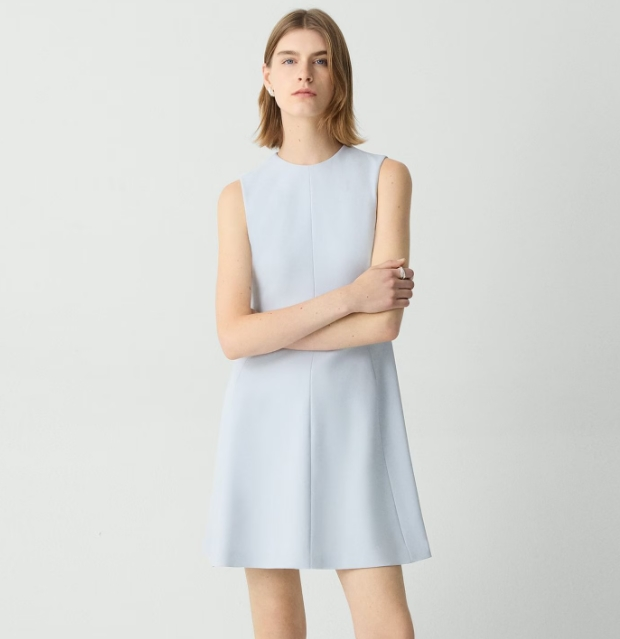 Theory A字型迷你连衣裙