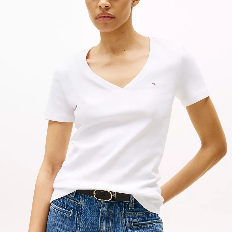 TOMMY HILFIGER 经典V领T恤