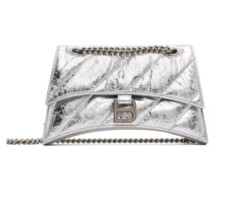 Balenciaga  Silver Small Crush 链条包