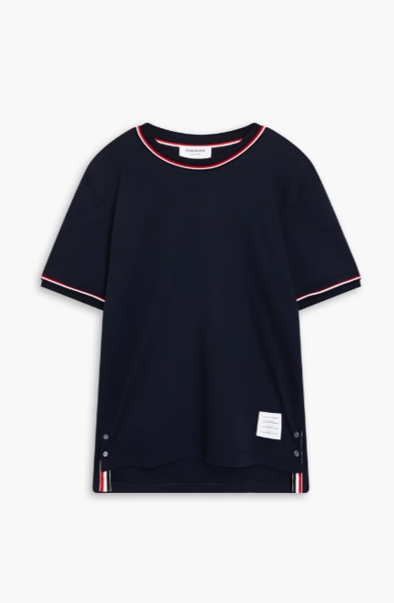 THOM BROWNE 条纹棉质针织T恤