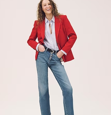 J.CREW 修身宽款牛仔裤